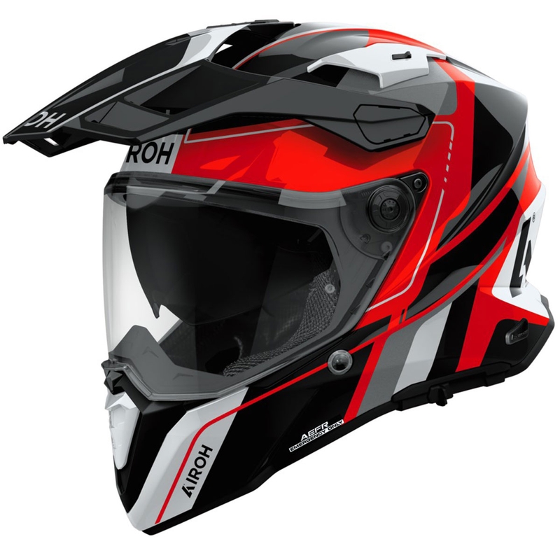 Kask enduro Airoh Commander 2 Skip błyszczący czerwony