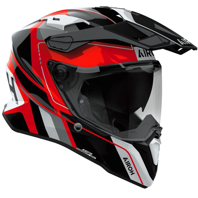 Kask enduro Airoh Commander 2 Skip błyszczący czerwony