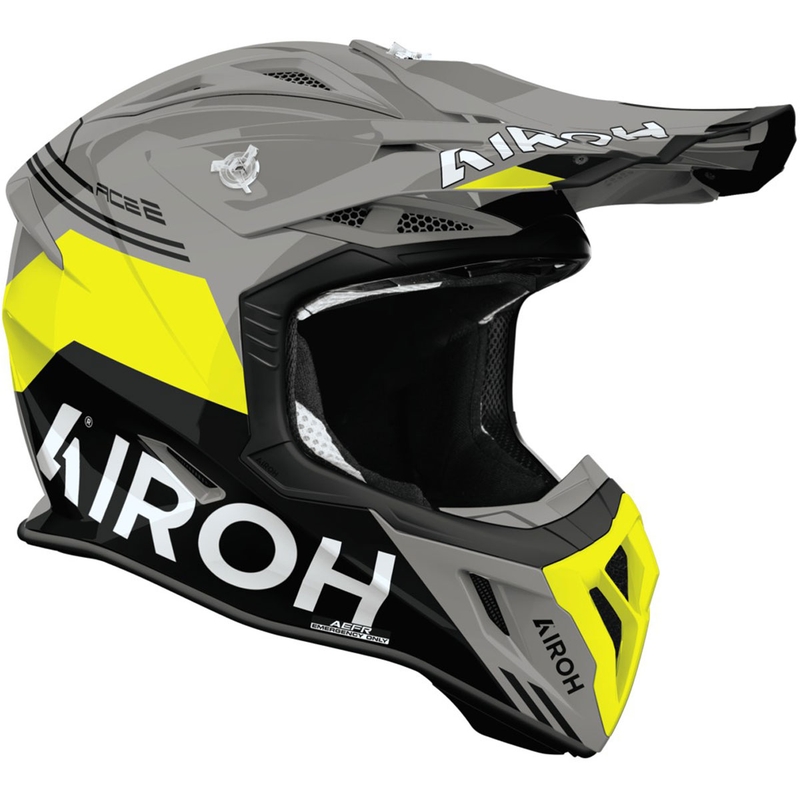 Kask motocrossowy Airoh Aviator ACE 2 Fury błyszczący żółty
