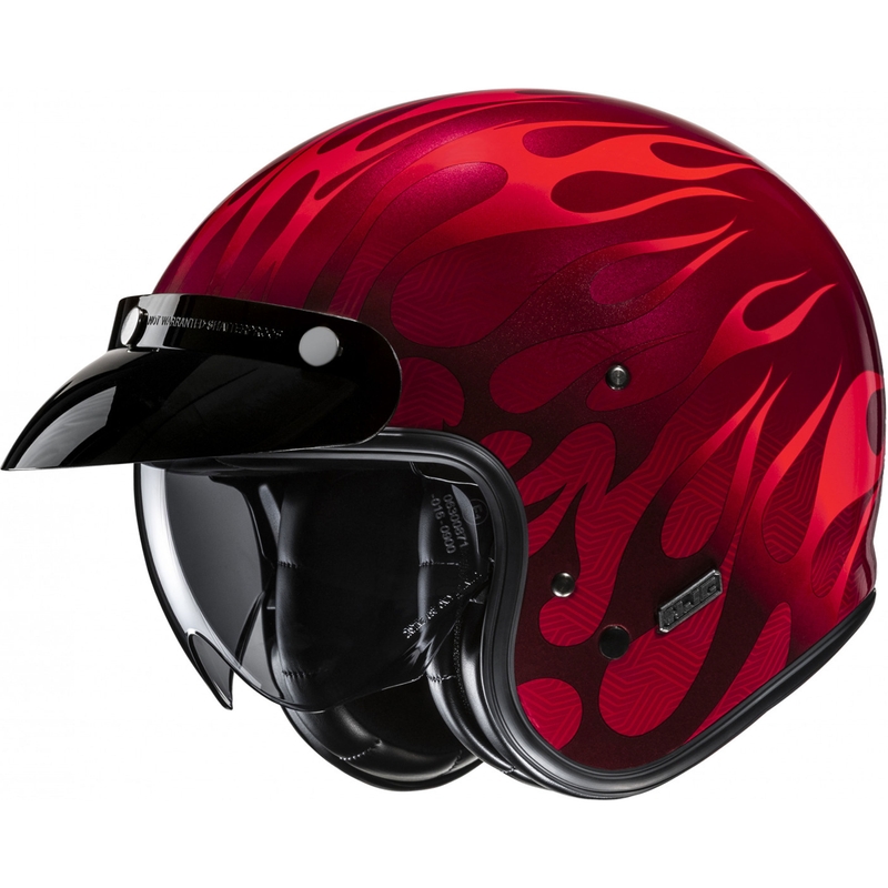 Kask motocyklowy otwarty HJC V31 Firo MC1 czerwony