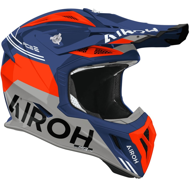 Kask motocrossowy Airoh Aviator ACE 2 Fury błyszczący cyjanowo-czerwony