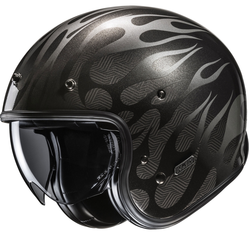 Kask motocyklowy otwarty HJC V31 Firo MC5 czarno-szary