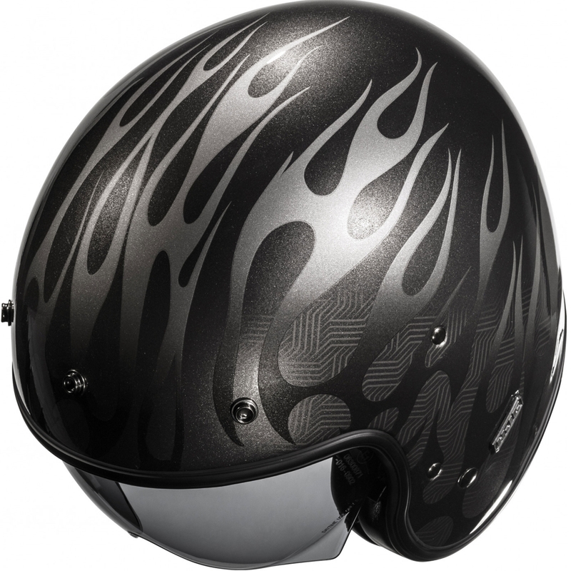 Kask motocyklowy otwarty HJC V31 Firo MC5 czarno-szary