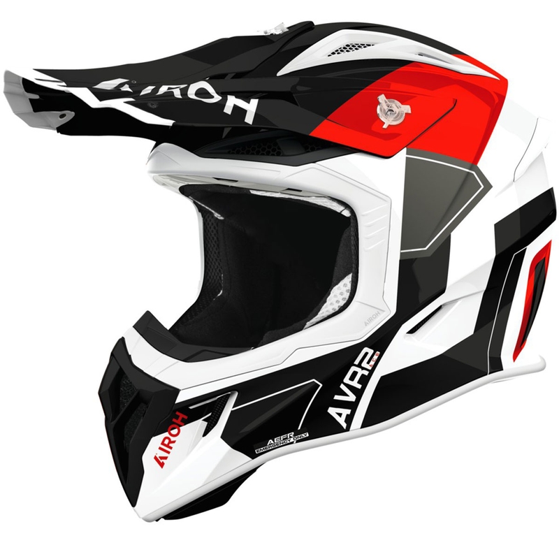 Kask motocrossowy Airoh Aviator ACE 2 Shield błyszczący czerwony