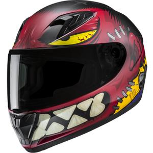 Kask motocyklowy integralny dziecięcy HJC Y10 Frank MC1SF czerwono-czarno-żółty