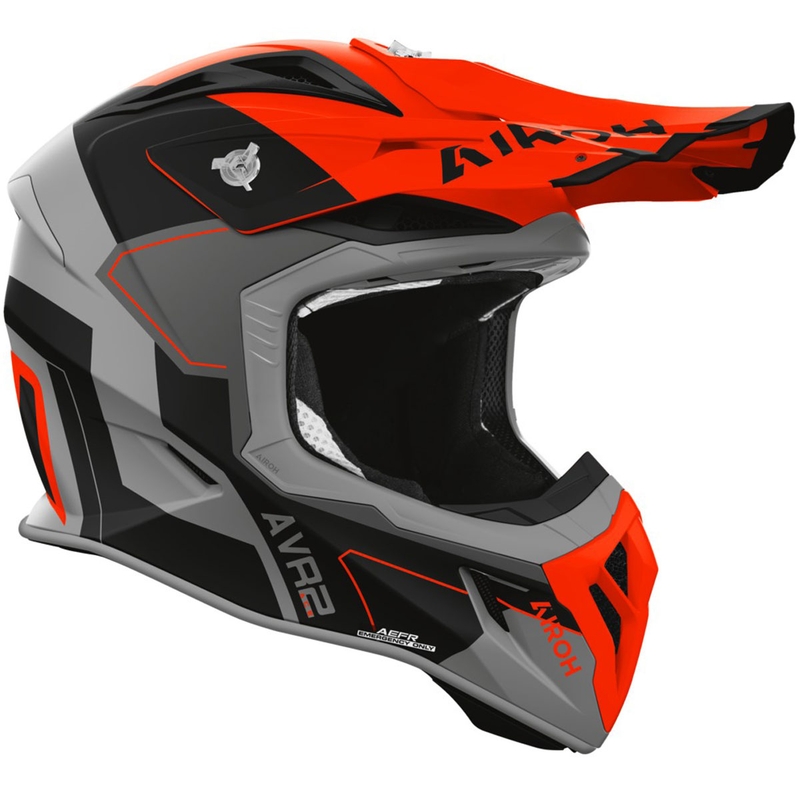 Kask motocrossowy Airoh Aviator ACE 2 Shield matowy pomarańczowy