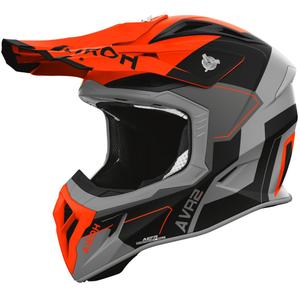 Kask motocrossowy Airoh Aviator ACE 2 Shield matowy pomarańczowy
