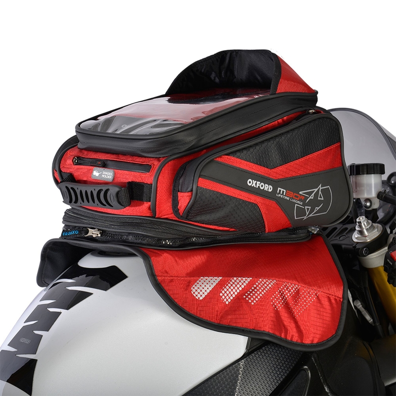 Tankbag na motocykl Oxford M30R czarno-czerwony