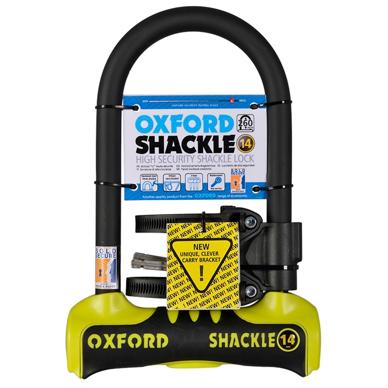 Zamek Oxford U profil Shackle 14 żółto-czarny
