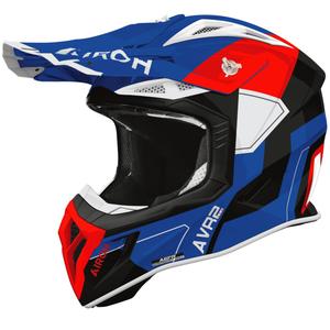 Kask motocrossowy Airoh Aviator ACE 2 Shield błyszczący niebiesko-czerwony