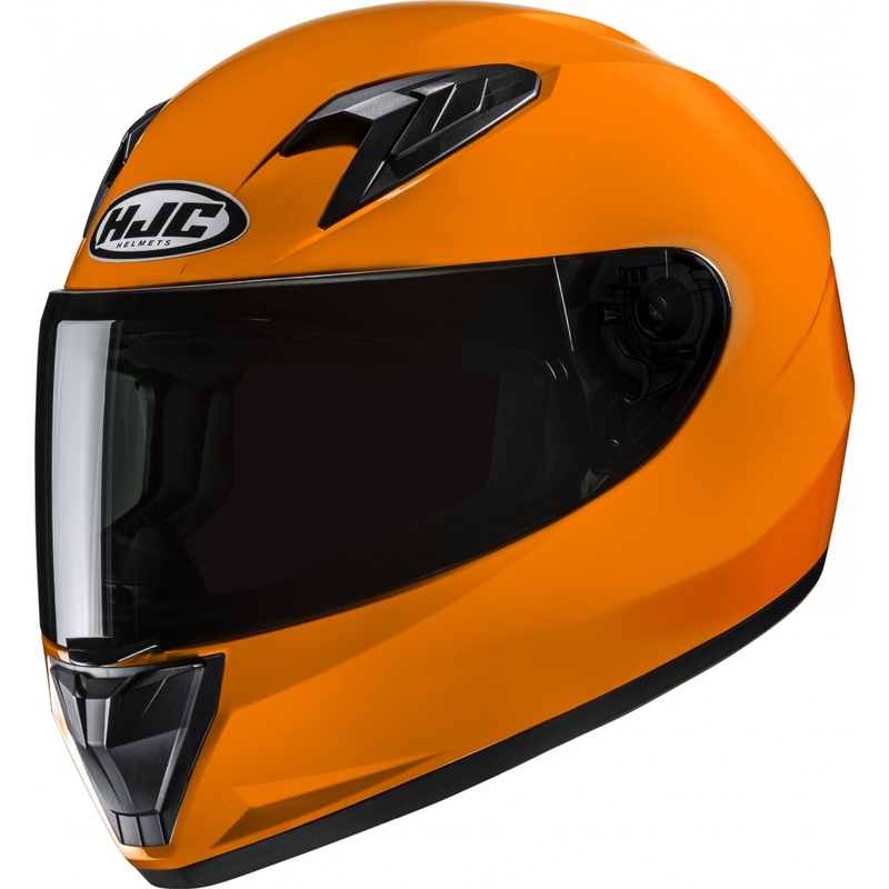 Kask motocyklowy integralny dziecięcy HJC Y10 Solid Tramotno pomarańczowy