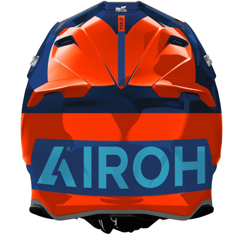 Kask motocrossowy Airoh Twist 3 Fancy błyszczący fluo pomarańczowo-niebieski