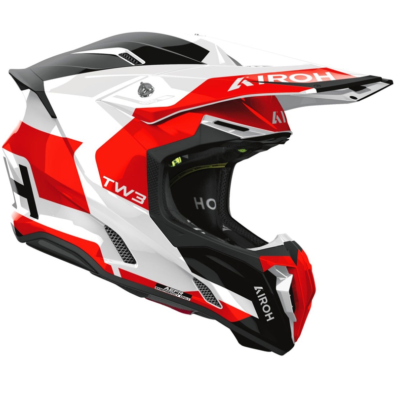 Kask motocrossowy Airoh Twist 3 Fancy błyszczący czerwony