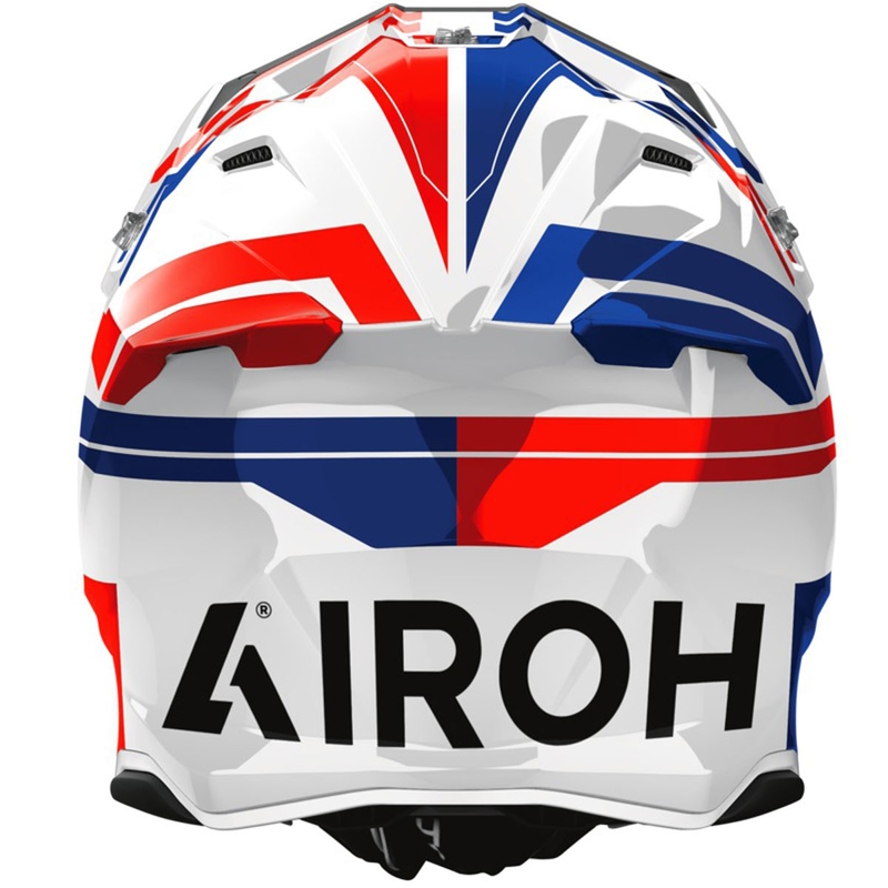 Kask motocrossowy Airoh Twist 3 Dynasty połyskujący niebiesko-czerwony
