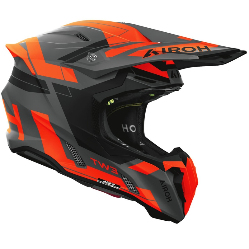 Kask motocrossowy Airoh Twist 3 Dynasty matowy fluo pomarańczowy