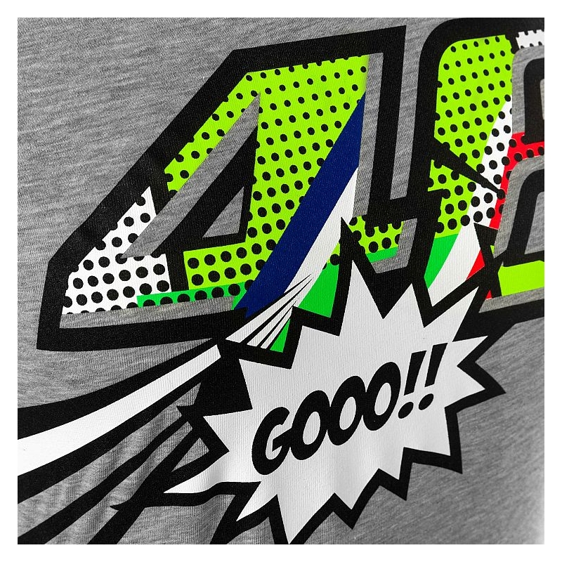 Koszulka damska VR46 Valentino Rossi POP ART szara wyprzedaż