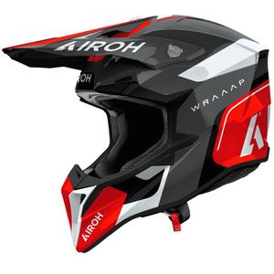 Kask motocrossowy Airoh Wraaap Conquer błyszczący czerwony