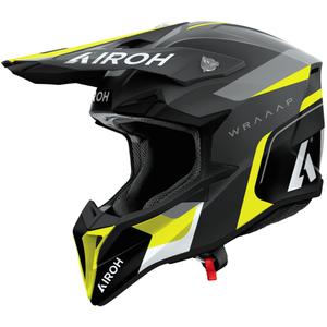 Kask motocrossowy Airoh Wraaap Conquer matowożółty