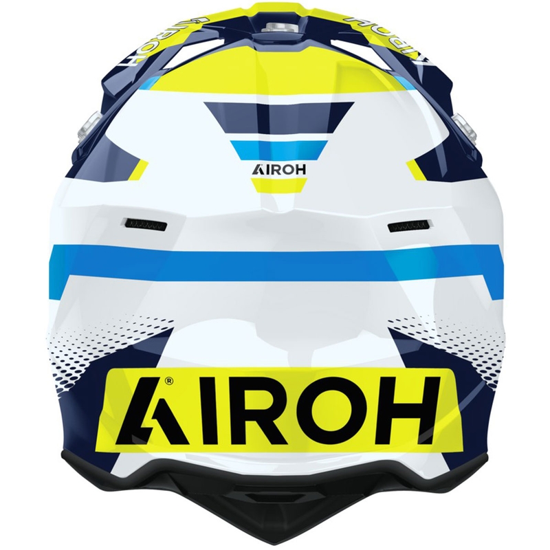 Kask motocrossowy Airoh Wraaap Vision błyszczący żółto-niebieski