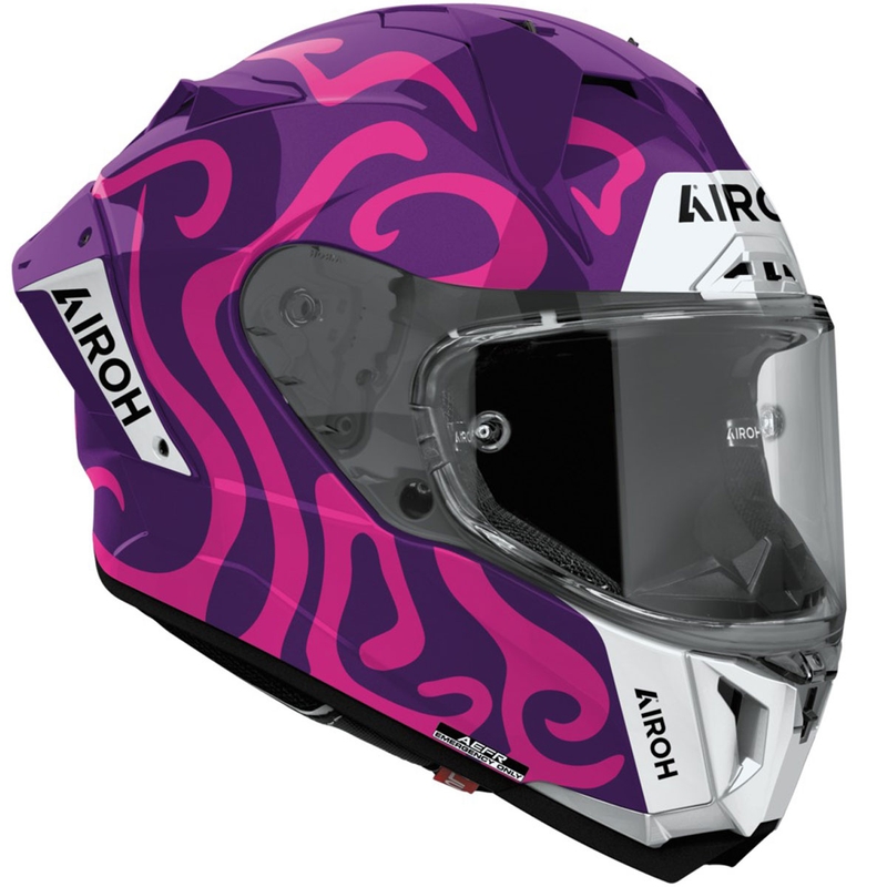 Kask motocyklowy integralny Airoh GP800 Swain, błyszczący fioletowy
