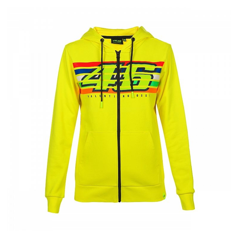 Damska bluza VR46 Valentino Rossi STRIPES Fleece żółta