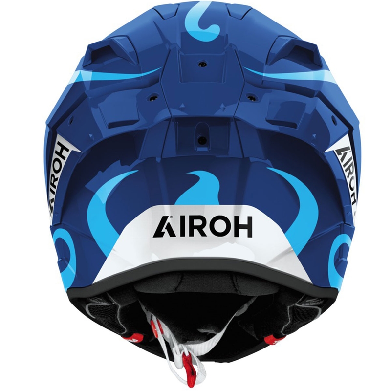 Kask motocyklowy integralny Airoh GP800 Swain, błyszczący niebieski