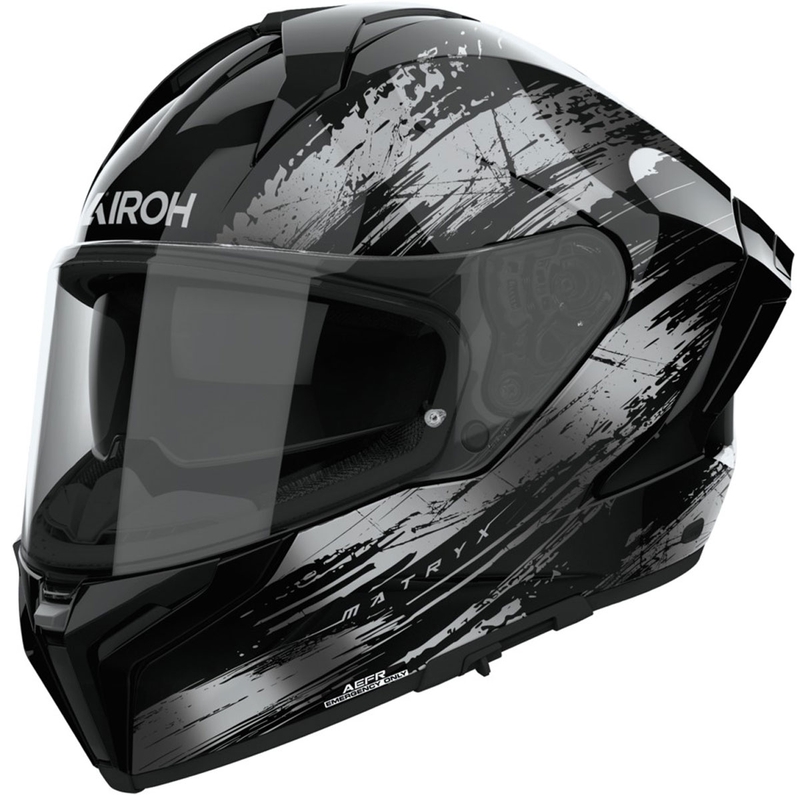 Kask motocyklowy integralny Airoh MATRYX Reflex w kolorze szarym błyszczącym