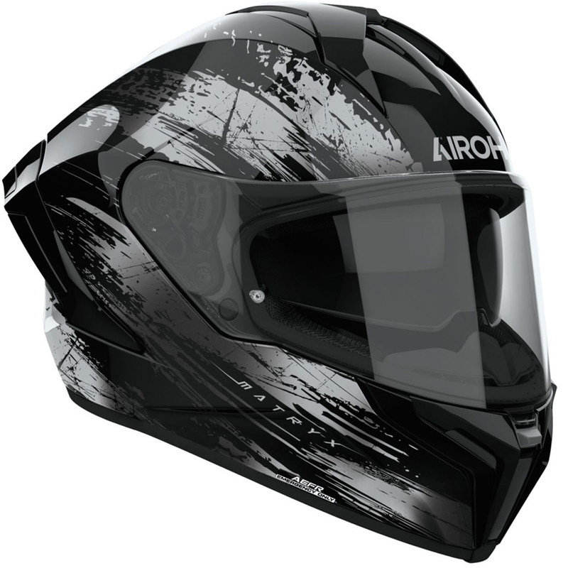 Kask motocyklowy integralny Airoh MATRYX Reflex w kolorze szarym błyszczącym