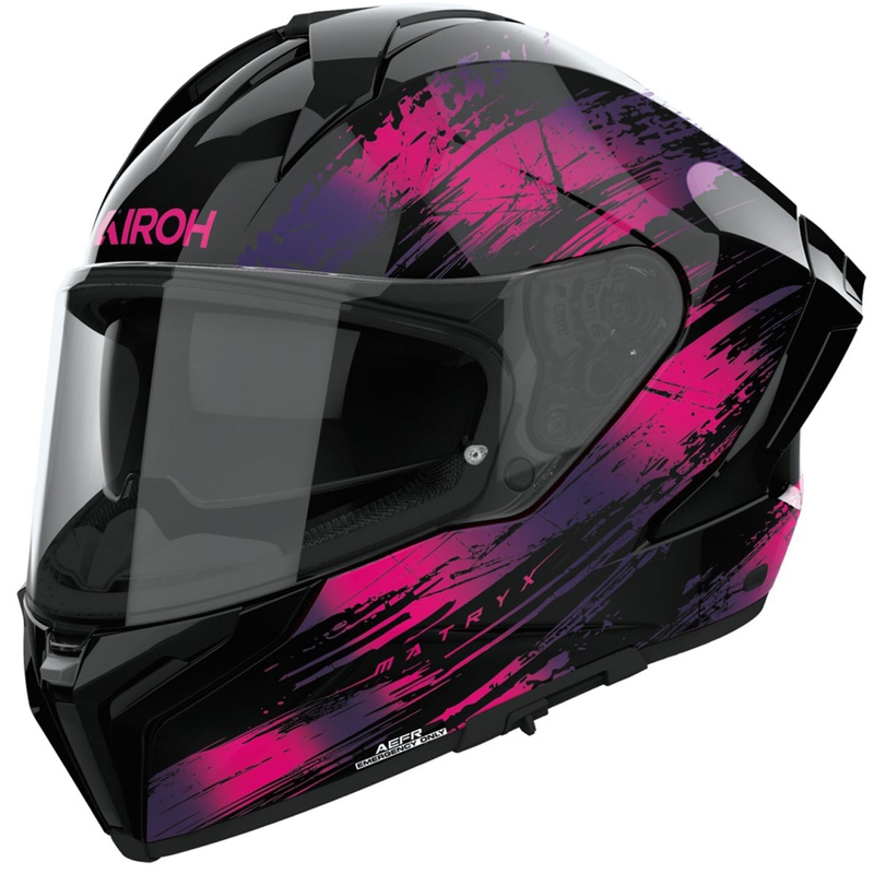 Kask motocyklowy integralny Airoh MATRYX Reflex, błyszczący fioletowy