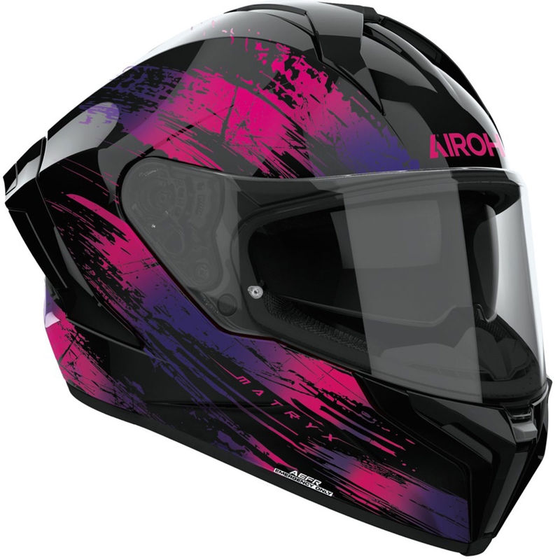 Kask motocyklowy integralny Airoh MATRYX Reflex, błyszczący fioletowy