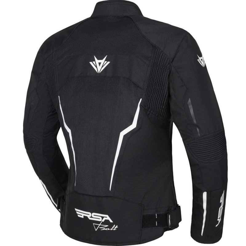 Kurtka motocyklowa damska RSA Bolt czarno-biała