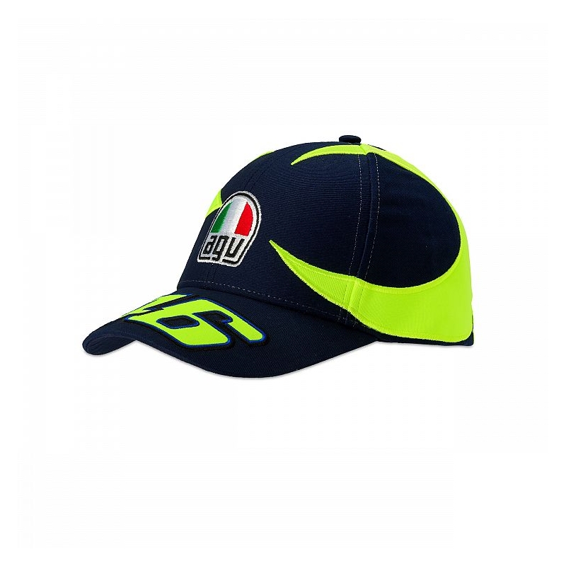 Czapka dziecięca VR46 Valentino Rossi REPLIKA SUN AND MOON niebiesko-żółta