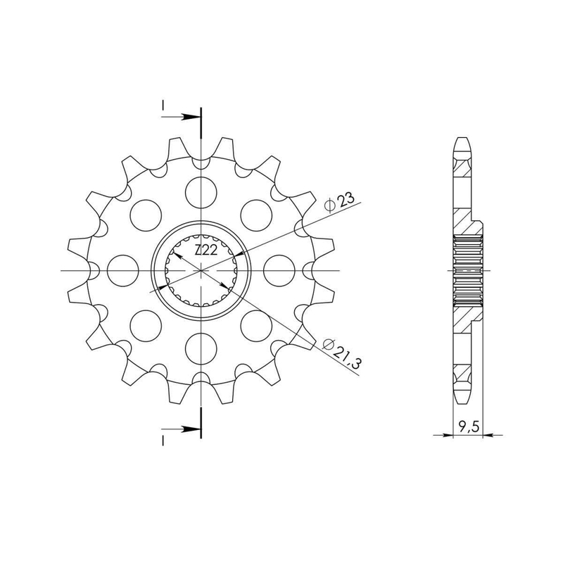 Front sprocket SUPERSPROX STEALTH 15T, 520