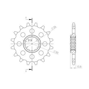 Front sprocket SUPERSPROX STEALTH CST-1579:16.2 16T, 520