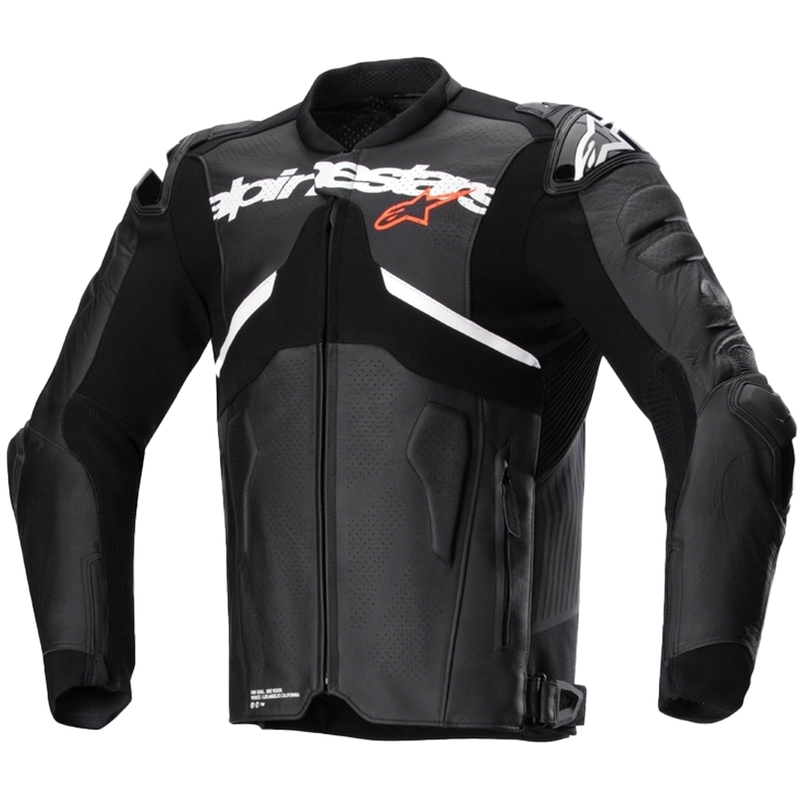 Skórzana kurtka motocyklowa Alpinestars Atem 5 czarno-biała