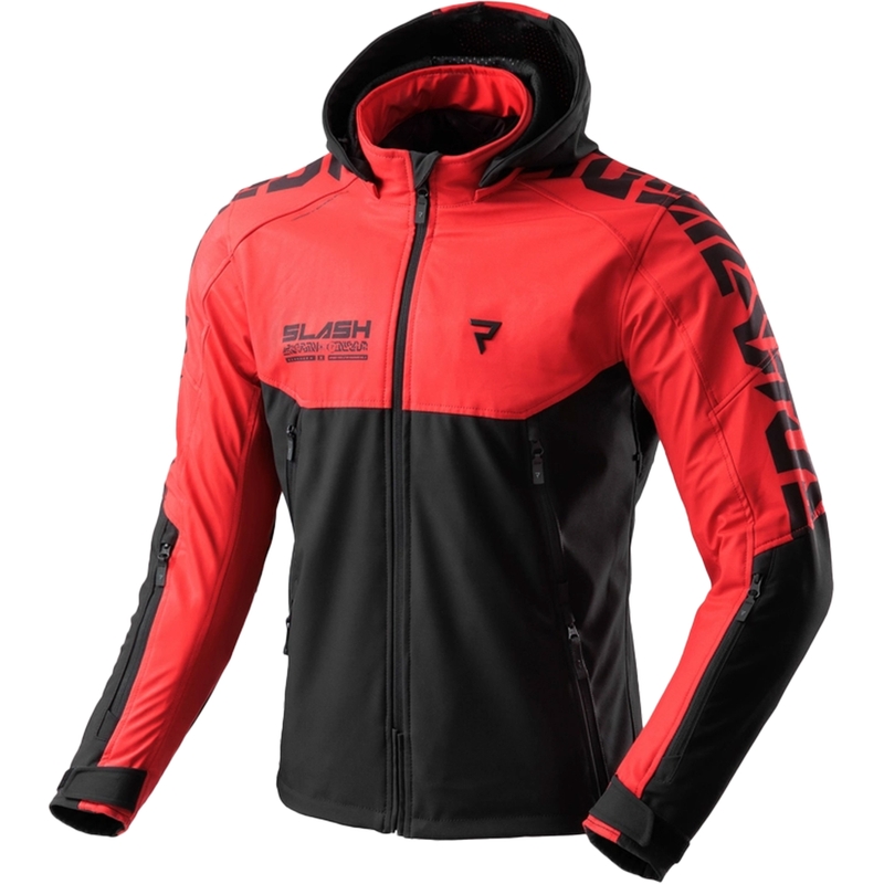 Kurtka motocyklowa typu softshell Rebelhorn Slash czarno-czerwona