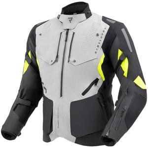 Kurtka motocyklowa Rebelhorn Hiker IV czarno-szaro-fluo-żółta