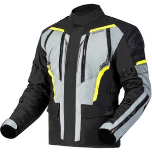 Kurtka motocyklowa Ozone Tour III czarno-szara-fluo żółta