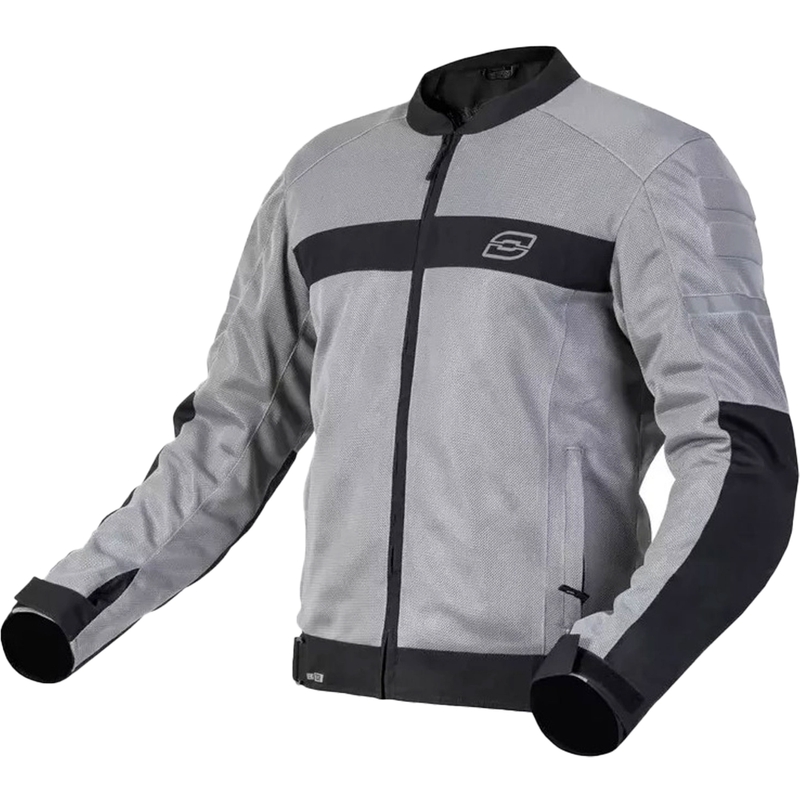 Kurtka motocyklowa Ozone Dart srebrno-czarna