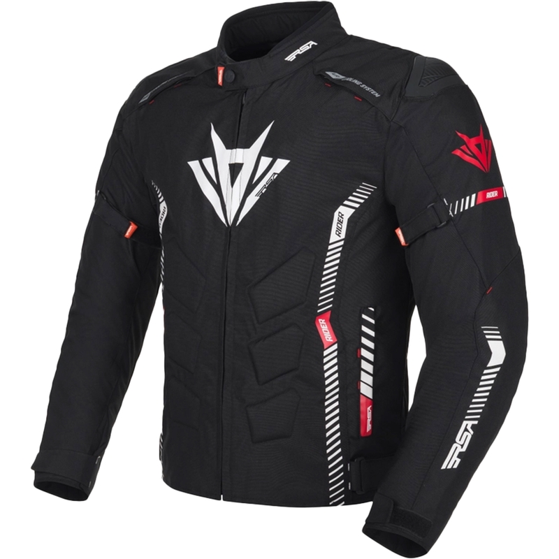 Kurtka motocyklowa RSA Rider czarno-biało-czerwona