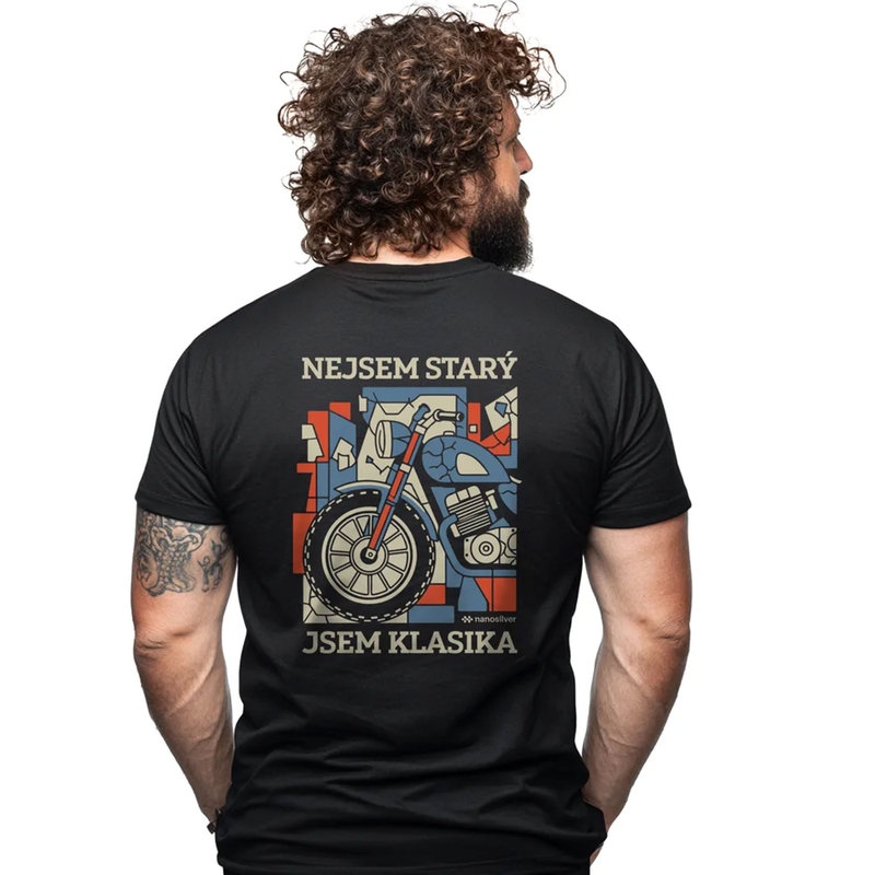 Koszulka funkcjonalna nanosilver® I AM A CLASSIC czarna