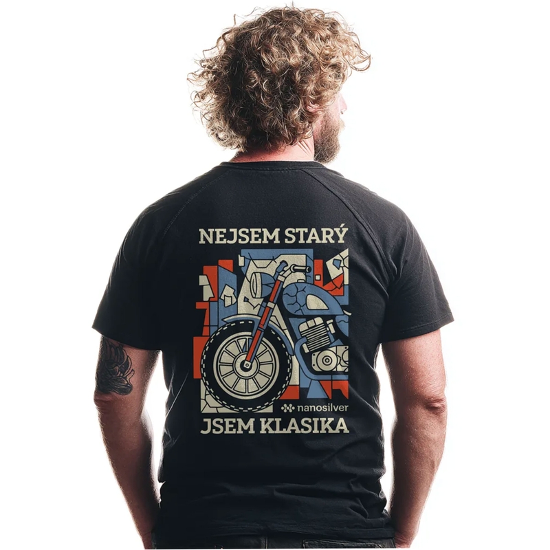 Koszulka funkcjonalna nanosilver® I AM A CLASSIC czarna