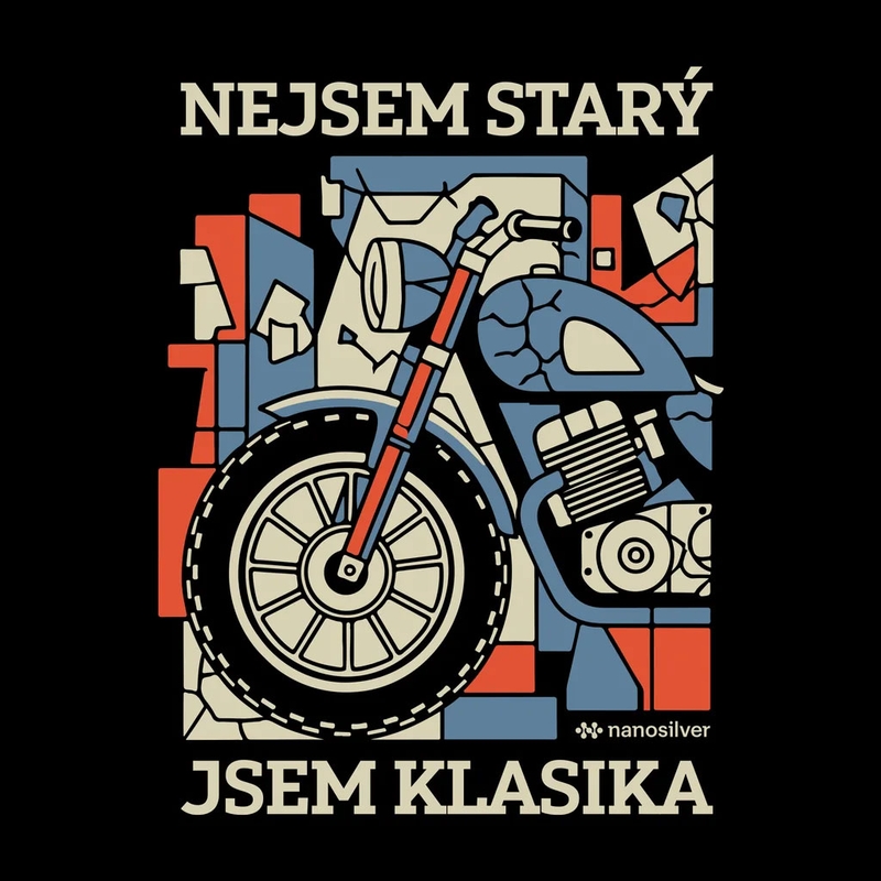 Koszulka funkcjonalna nanosilver® I AM A CLASSIC czarna