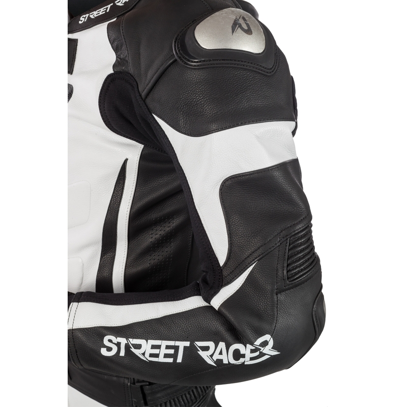 Kombinezon motocyklowy Street Racer Fasttrack czarno-biały wyprzedaż