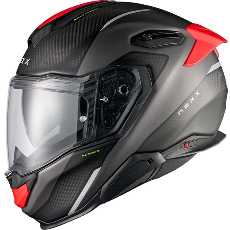 Kask motocyklowy integralny Nexx X.TR Rush matowo-czarno-czerwony