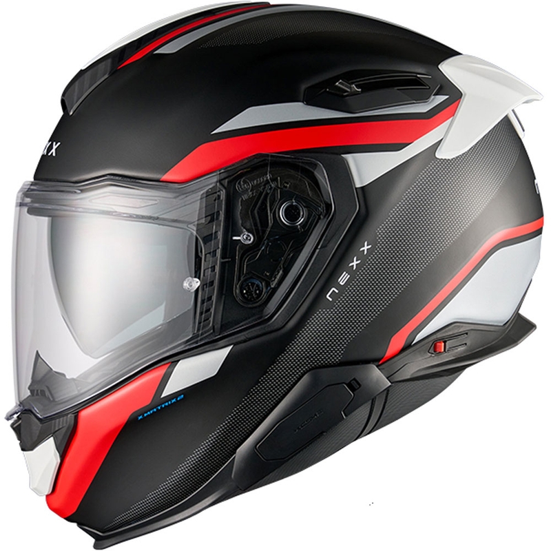 Kask motocyklowy integralny Nexx X.TR Quanta matowo-czarno-czerwony