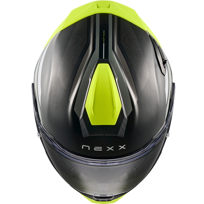 Kask motocyklowy integralny Nexx X.TR Quanta matowo czarny z żółtym fluo