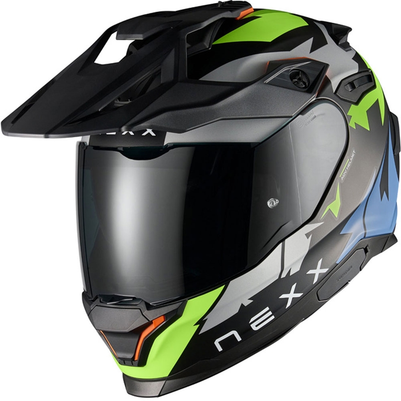 Kask motocyklowy enduro NEXX Y.TRAVL Primal czarno-fluo żółty