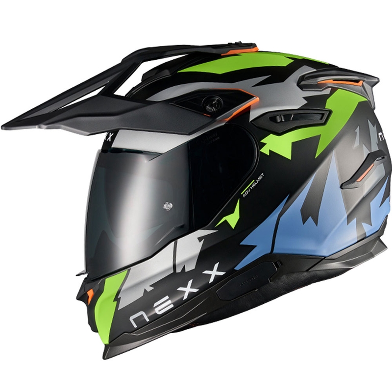 Kask motocyklowy enduro NEXX Y.TRAVL Primal czarno-fluo żółty