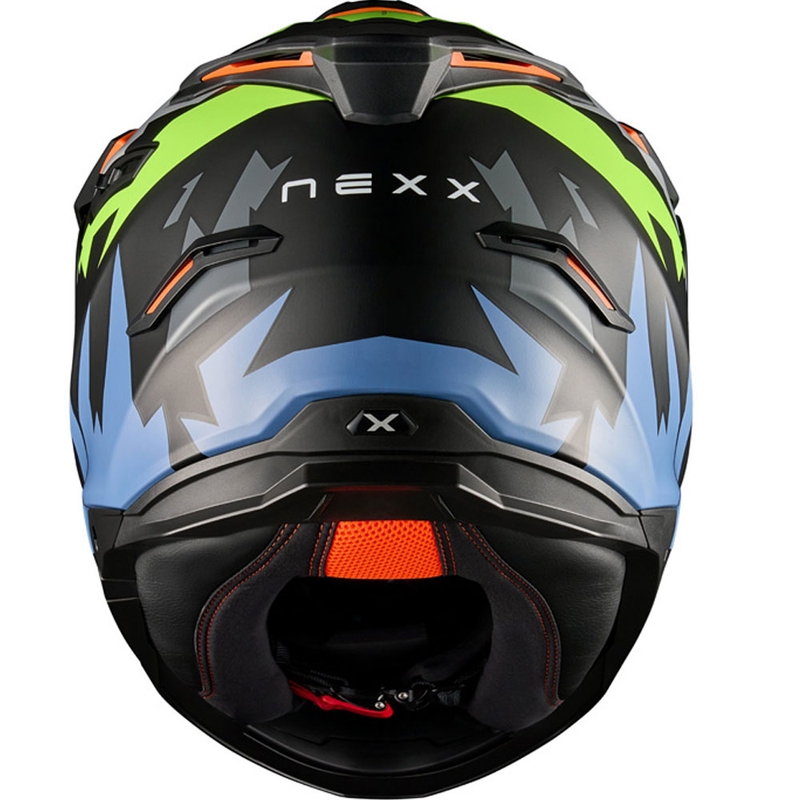Kask motocyklowy enduro NEXX Y.TRAVL Primal czarno-fluo żółty